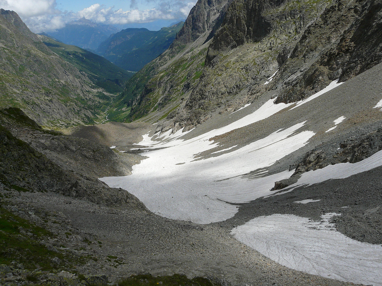 La combe et le vallon de Bérard depuis le col