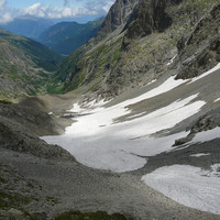 La combe et le vallon de Bérard depuis le col