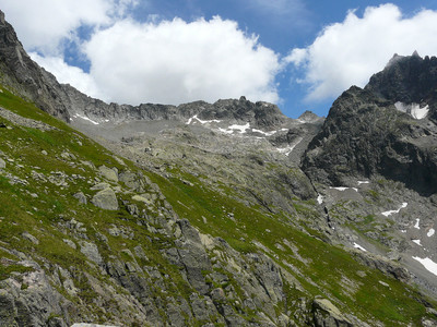 La traversée en direction du col des Crochues