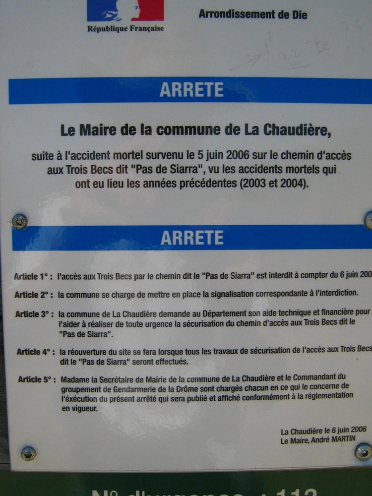 Arrêté Municipal du 6 juin 2006
