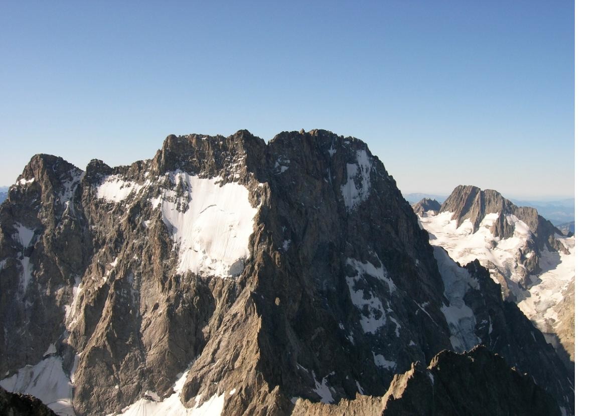 la face nord de l'Ailefroide depuis le Pic Coolidge