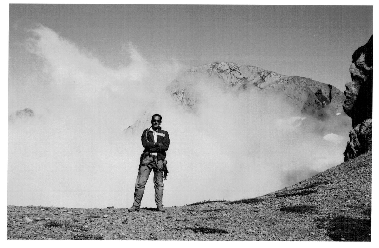 Western : dans le col de l'Amoulat, avant de redescendre dans les nuages