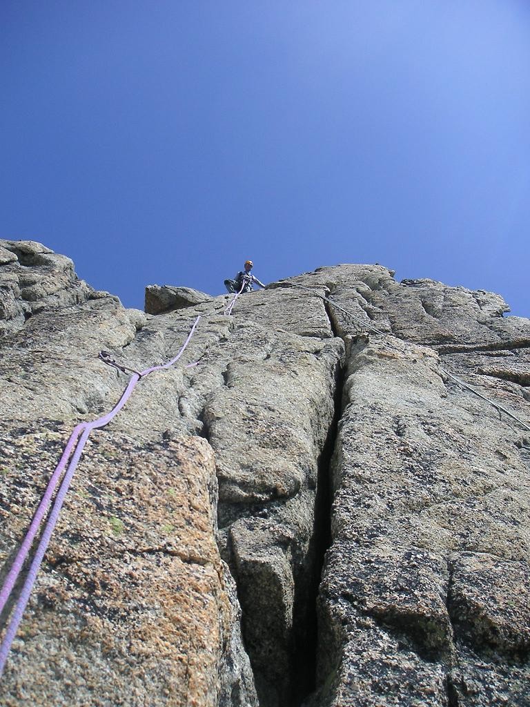 Aiguille de la Cabane - Au Bon Accueil - dernière longueur