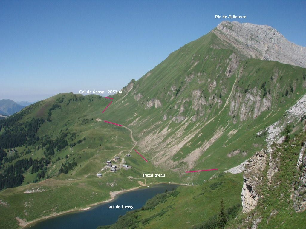 Du col de Sosay au lac de Lessy