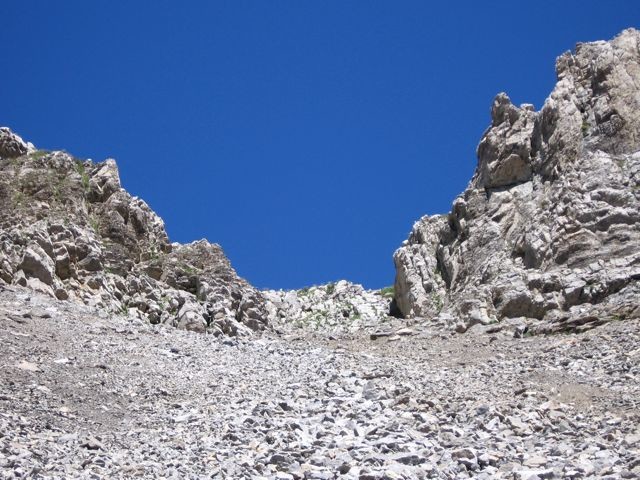Les éboulis du Col de la Forclaz...