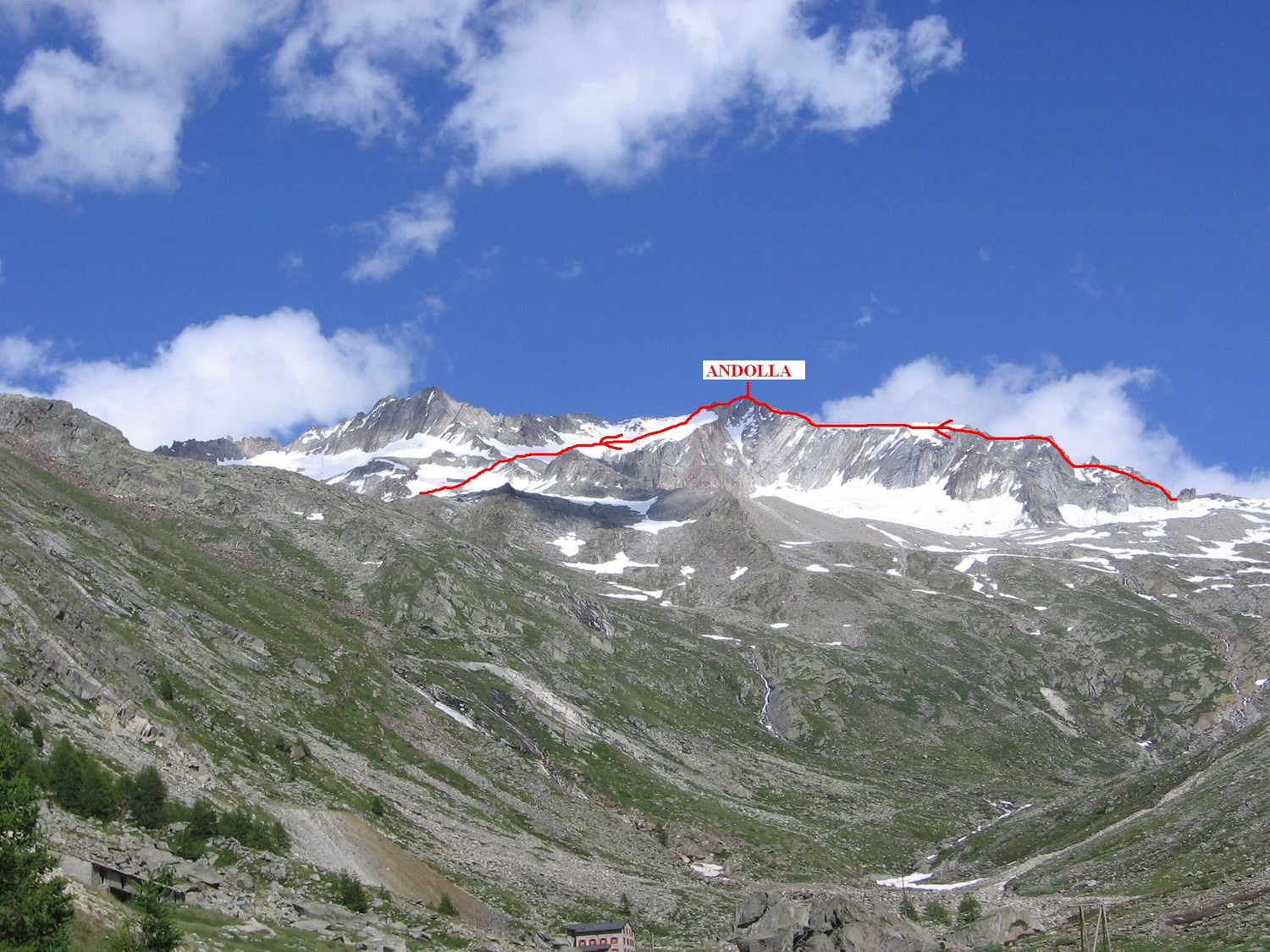 La cresta dalla Portje e discesa