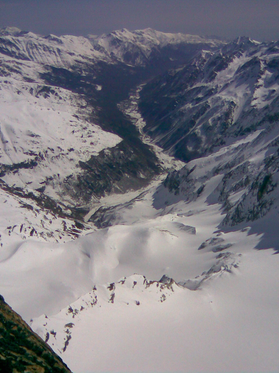 Vue sur les vallée du Lanzo de la tour Bramafan