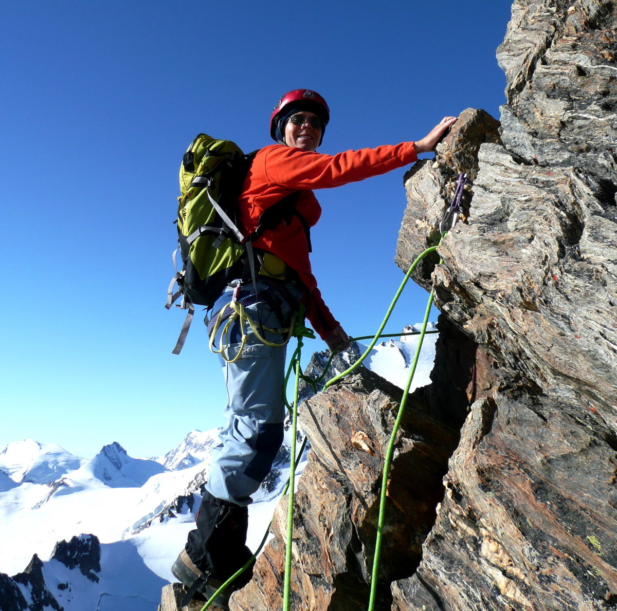 Arête de liaison Lenzspitze - Nadelhorn