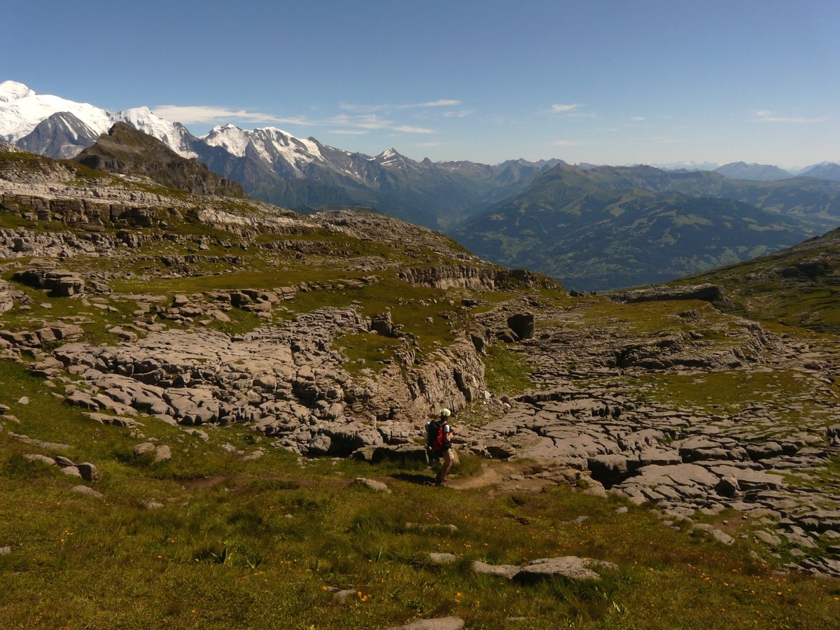 Dans la descente des Grandes Platières