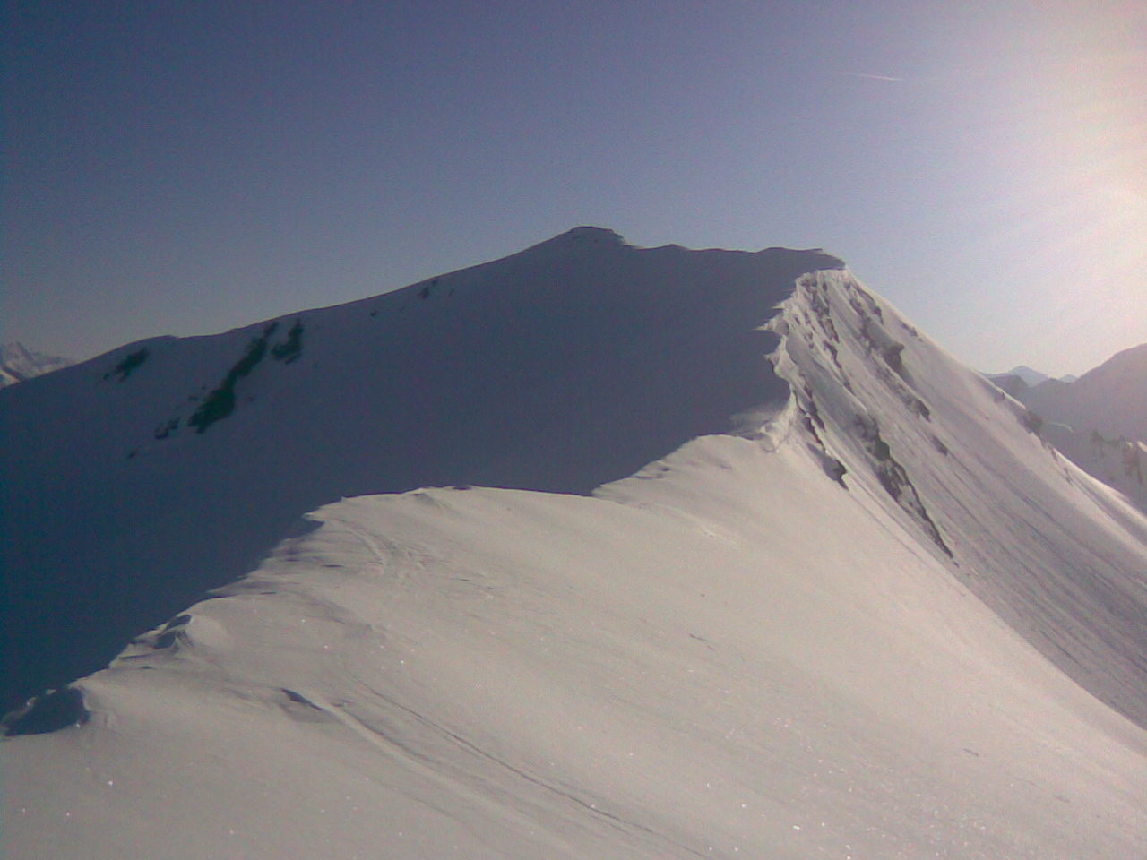 La crête sommitale depuis le passage du vallon