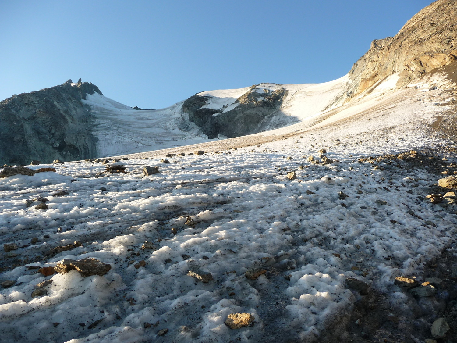 glacier de grd col au petit matin