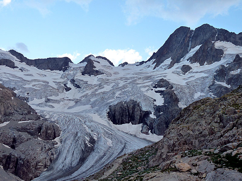 Fin de journée sur le glacier