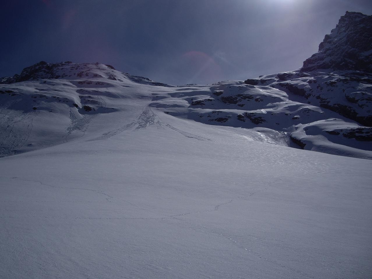 La pente d'accès au vallon sauvage