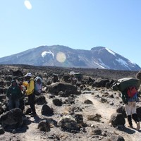 montée vers lava tower, 4000m environ, vue sur western breach