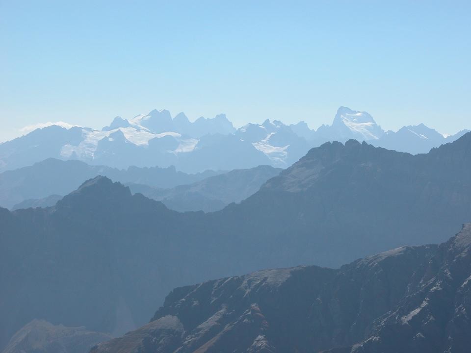 Du sommet vue sur les Alpes Dauphinoises