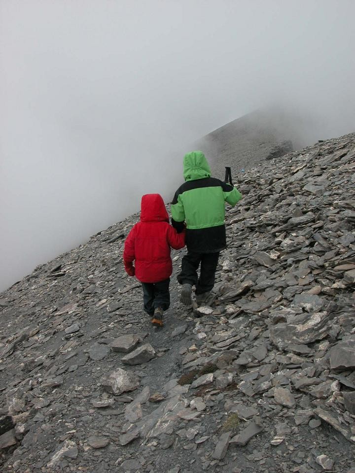 Alice et Delphine à la descente vers le collet