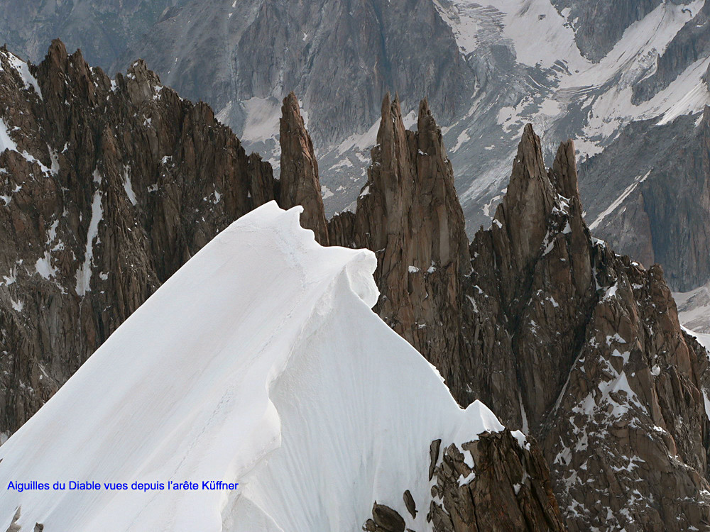 Arête du Diable vue depuis l'arête Kuffner