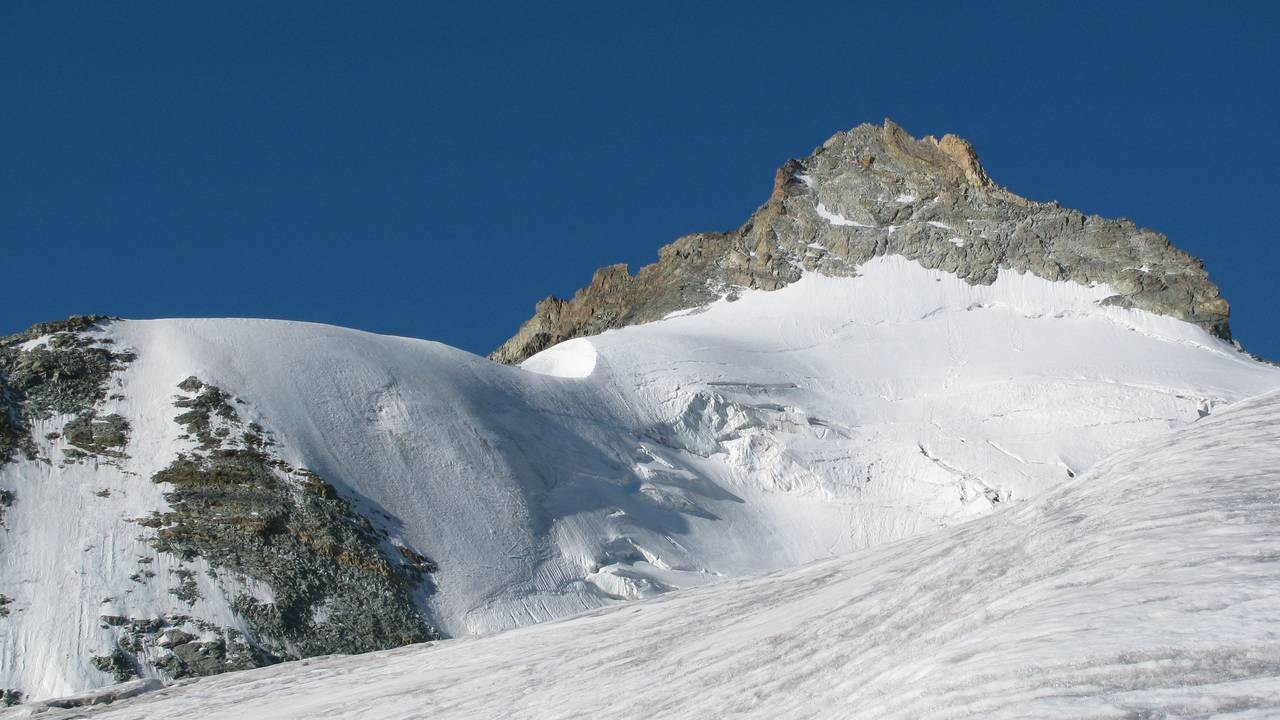 La pointe de Zinal depuis le Galcier Durand