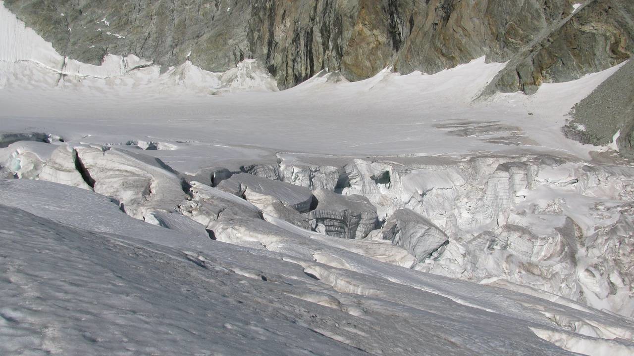 Crevasses sur le glacier Durand