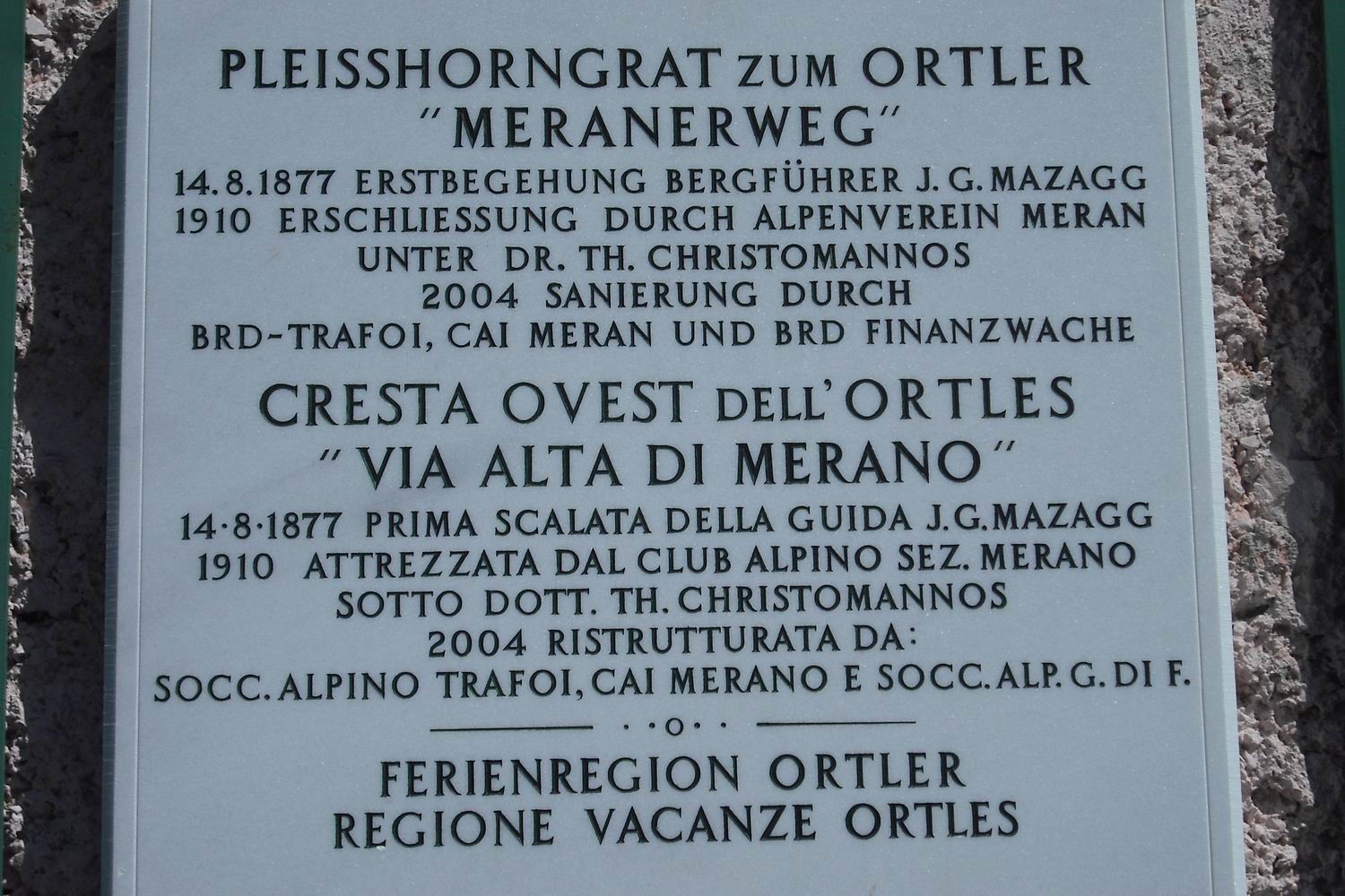 l'iscrizione al rifugio Borletti