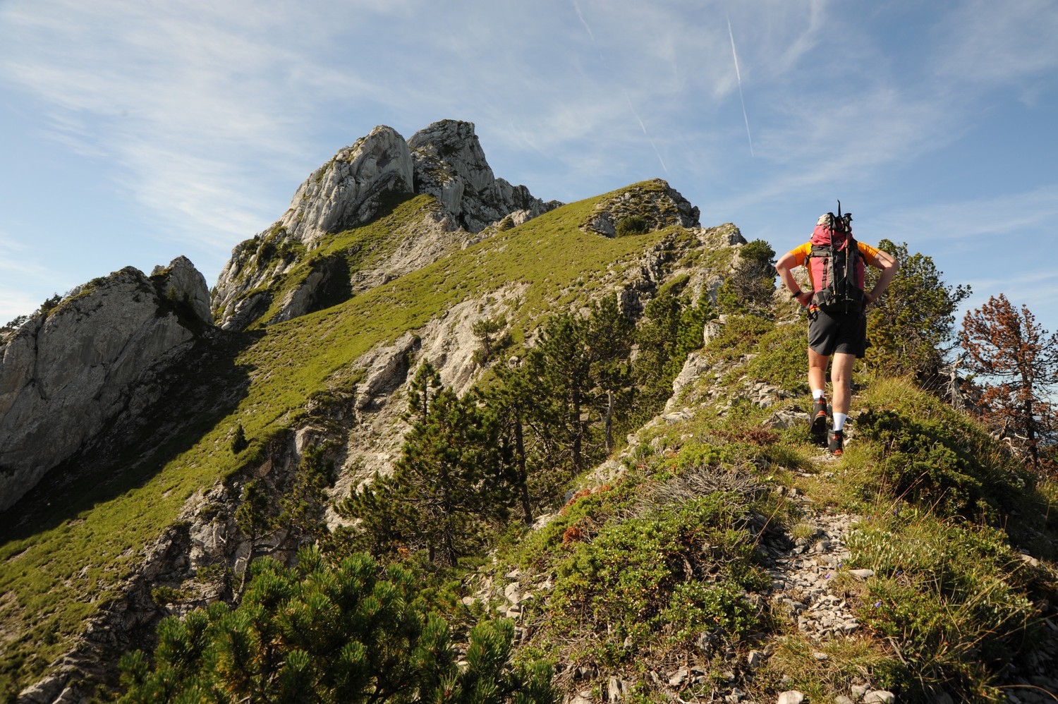 Sur le sentier de l'arête Nord