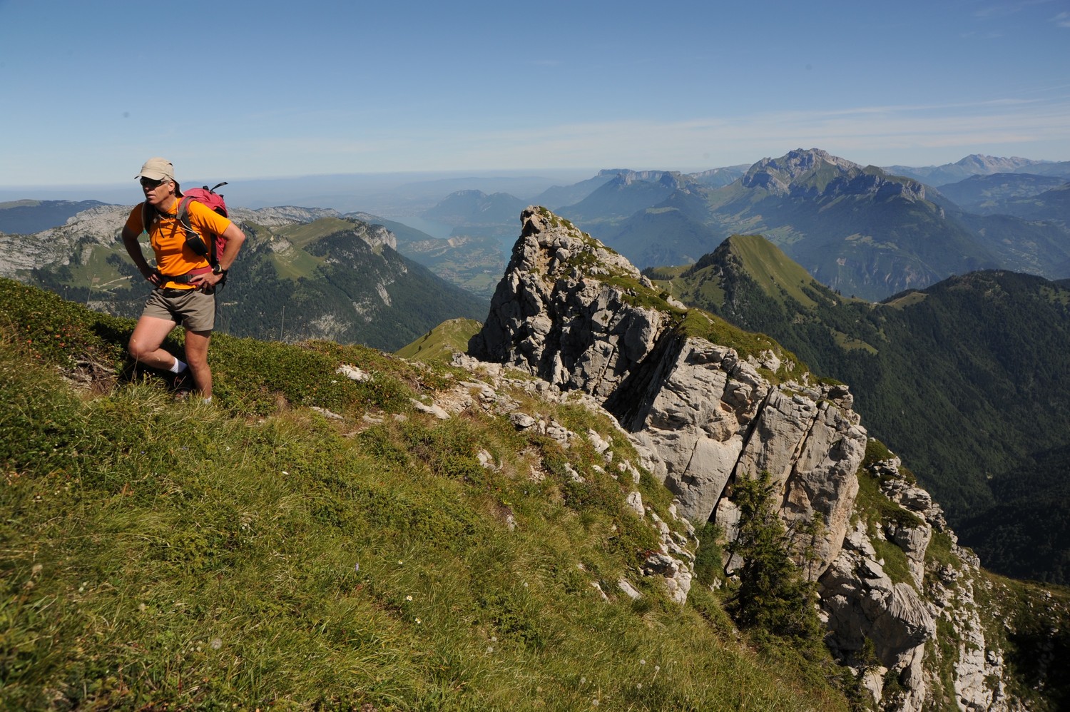 peu après le rappel, sur le sentier de l'arête nord