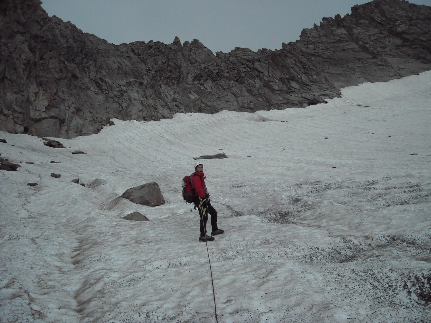 le glacier avant le col