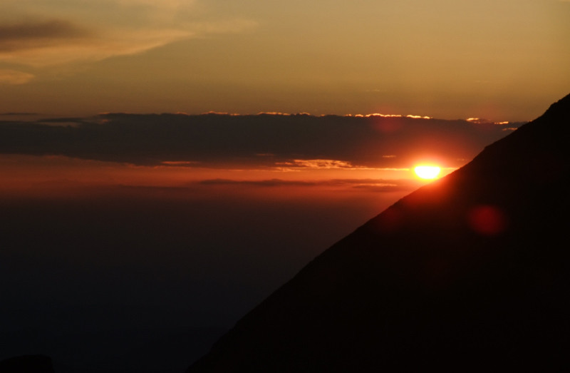 Crépuscule vue du col de la Mine de Fer
