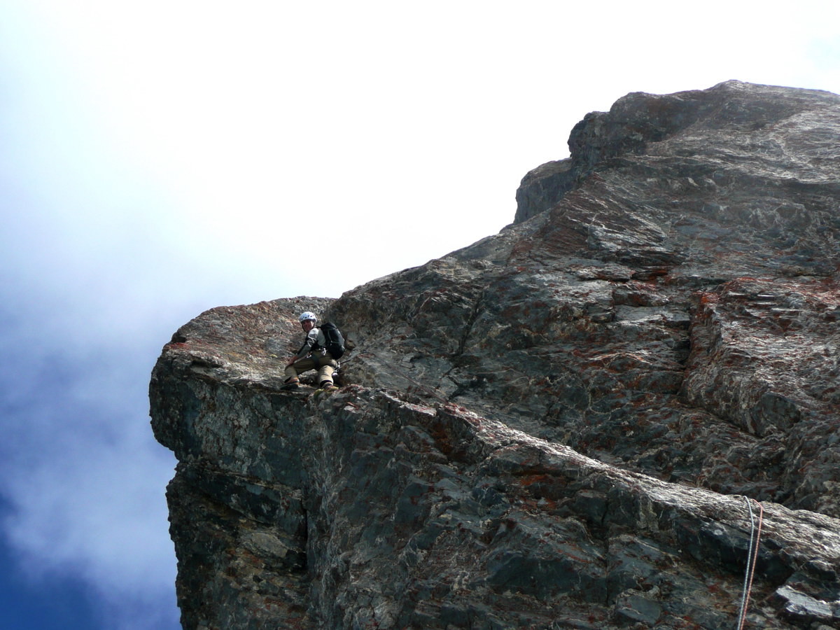Grand ressaut de l'arête de Saille au Muveran