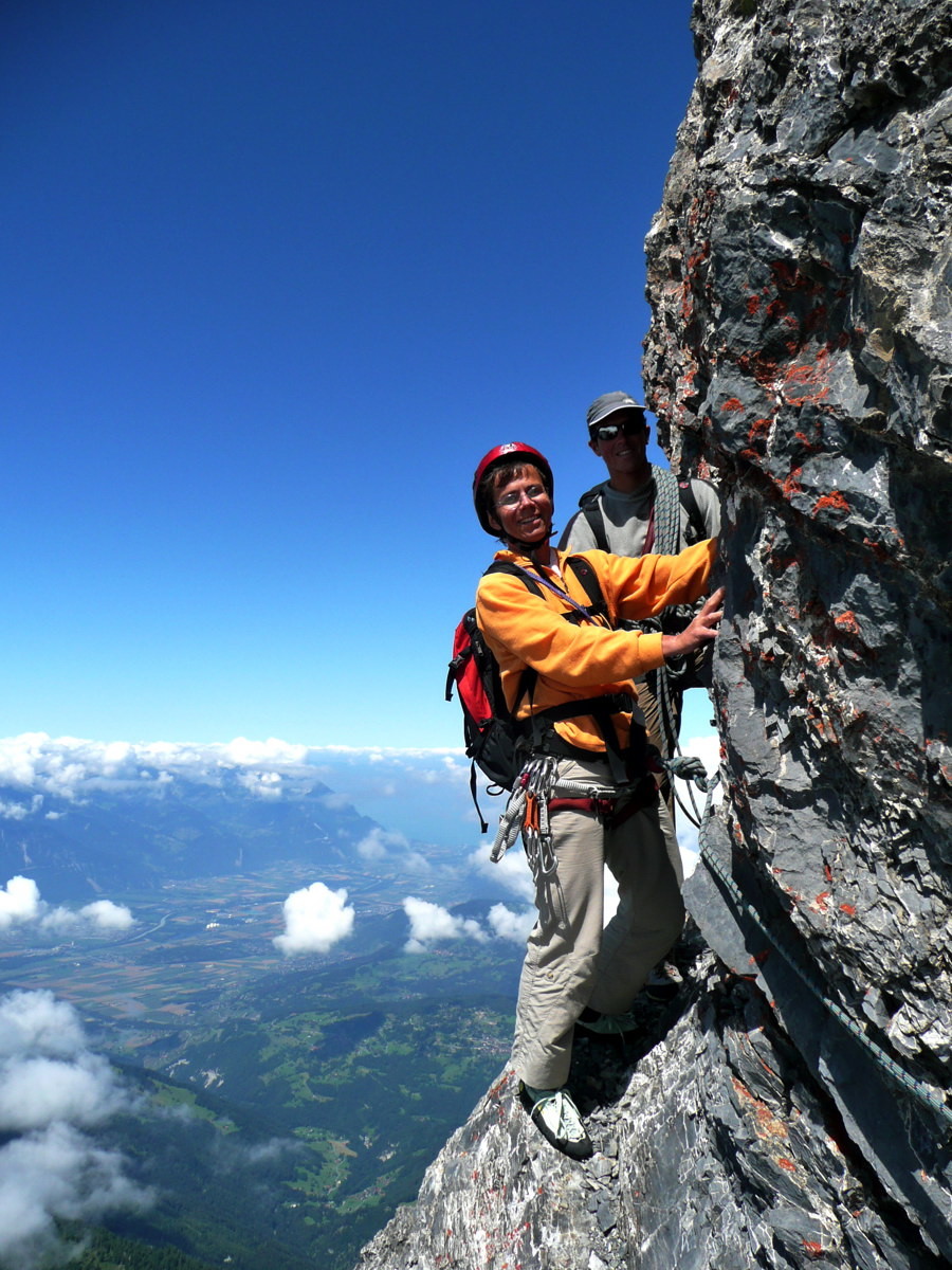 Agnès et Raoul, R6 de l'arête de Saille au Muveran
