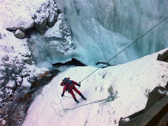 Descente depuis la passerelle