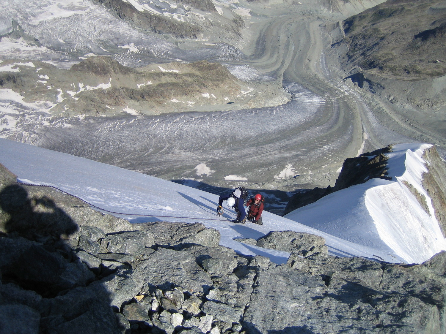 Sortie de l'arête du coeur