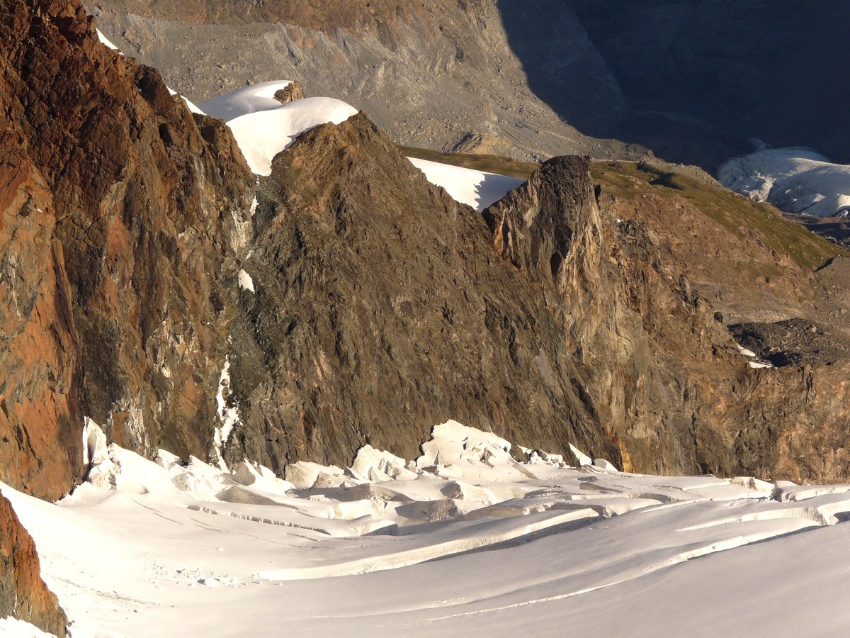 Chli Triftjisattel - couloir d'accès depuis le Schwarztor