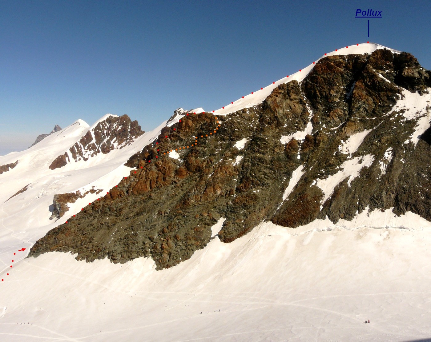 Pollux - arête SW