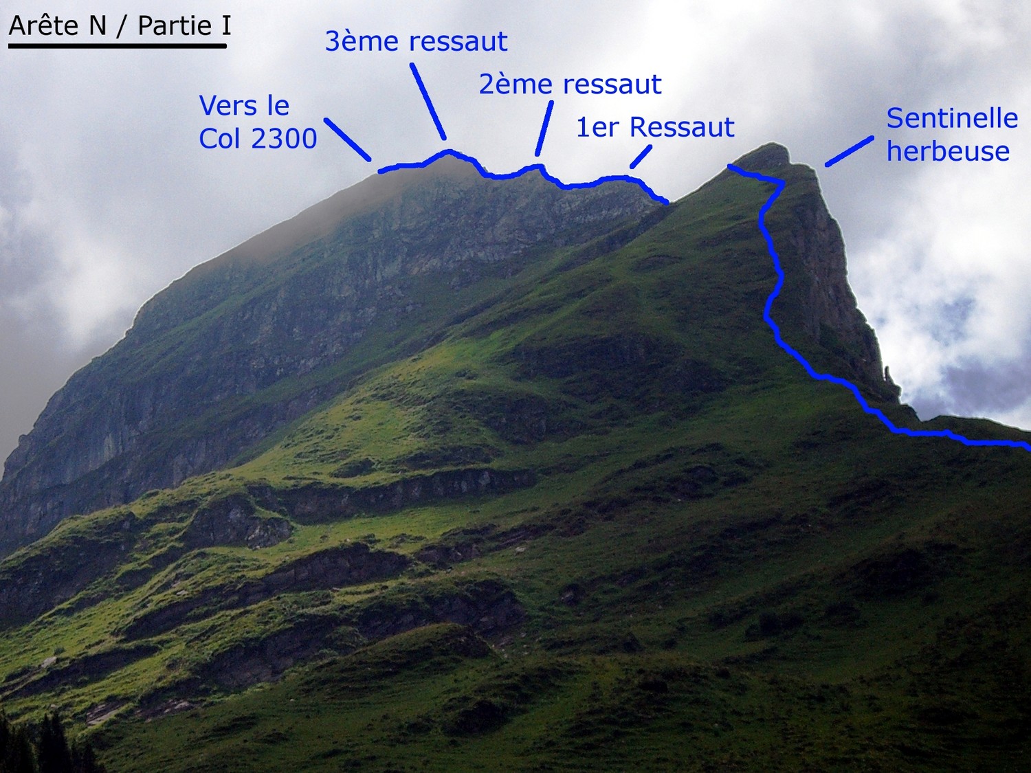 Arête N / Première partie