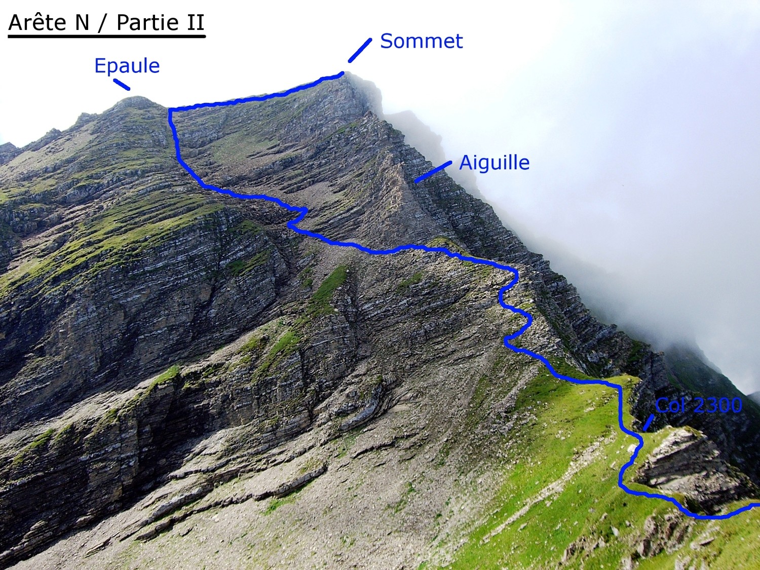 Arête N / Deuxième partie