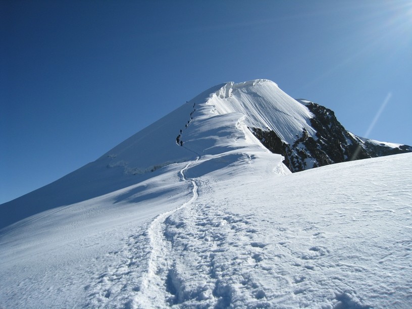 Descente par la voie normale