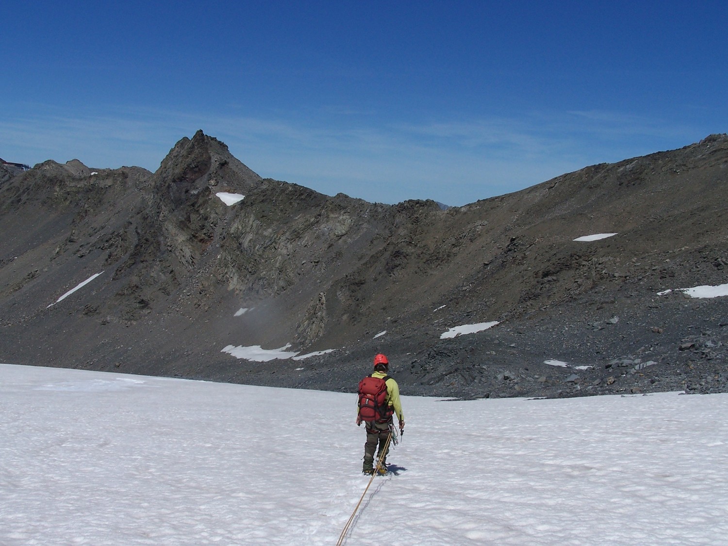 Sur le Glacier du Bouchet face au col du Bouchet, pte du Bouchet