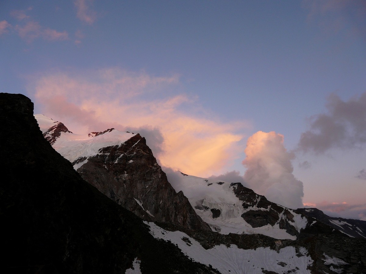 Coucher de soleil depuis le refuge d'Ayas