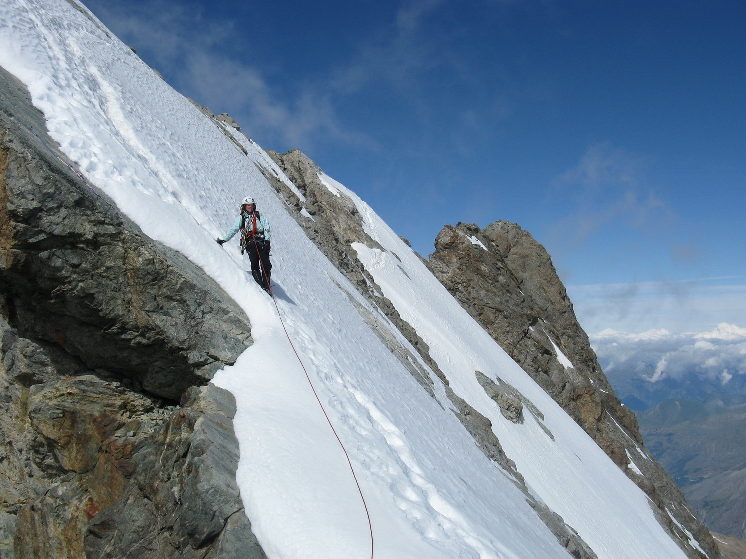 La descente de la 4ème dent. Pas besoin de tirer un rappel.