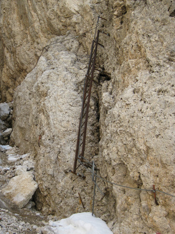 Via ferrata en descendant du Passo delle Farangole