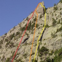 Tracés des voies de la Punta Ferrusola