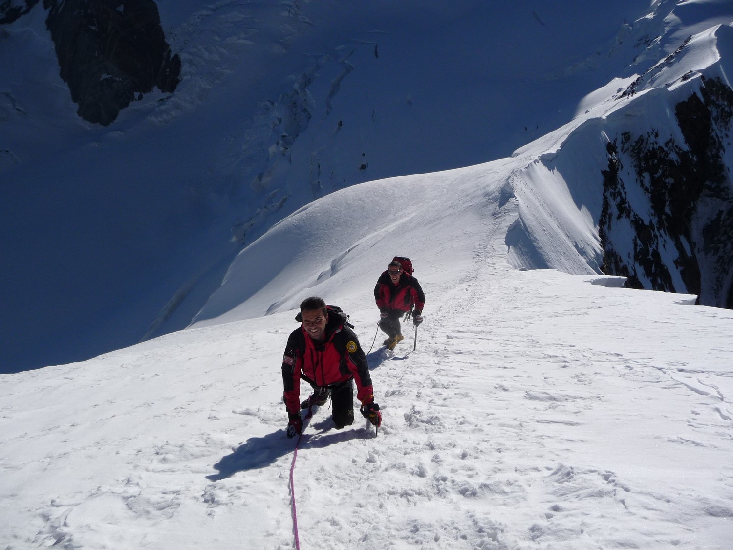 Pendio finale verso Lyskamm orientale