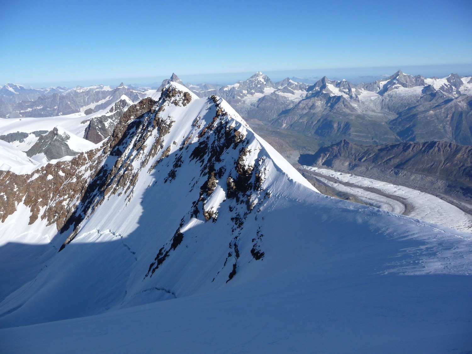 Verso il Lyskamm occidentale