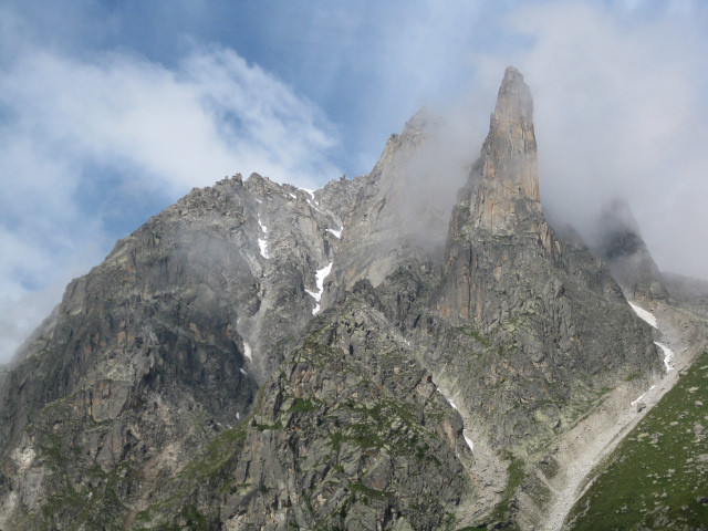 Petit Clocher du Portalet depuis le vallon d'Arpette de Saleina