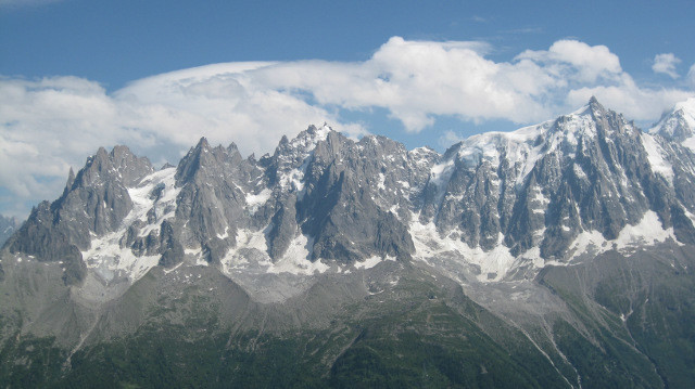 Aiguilles de Chamonix depuis le col du Brévent