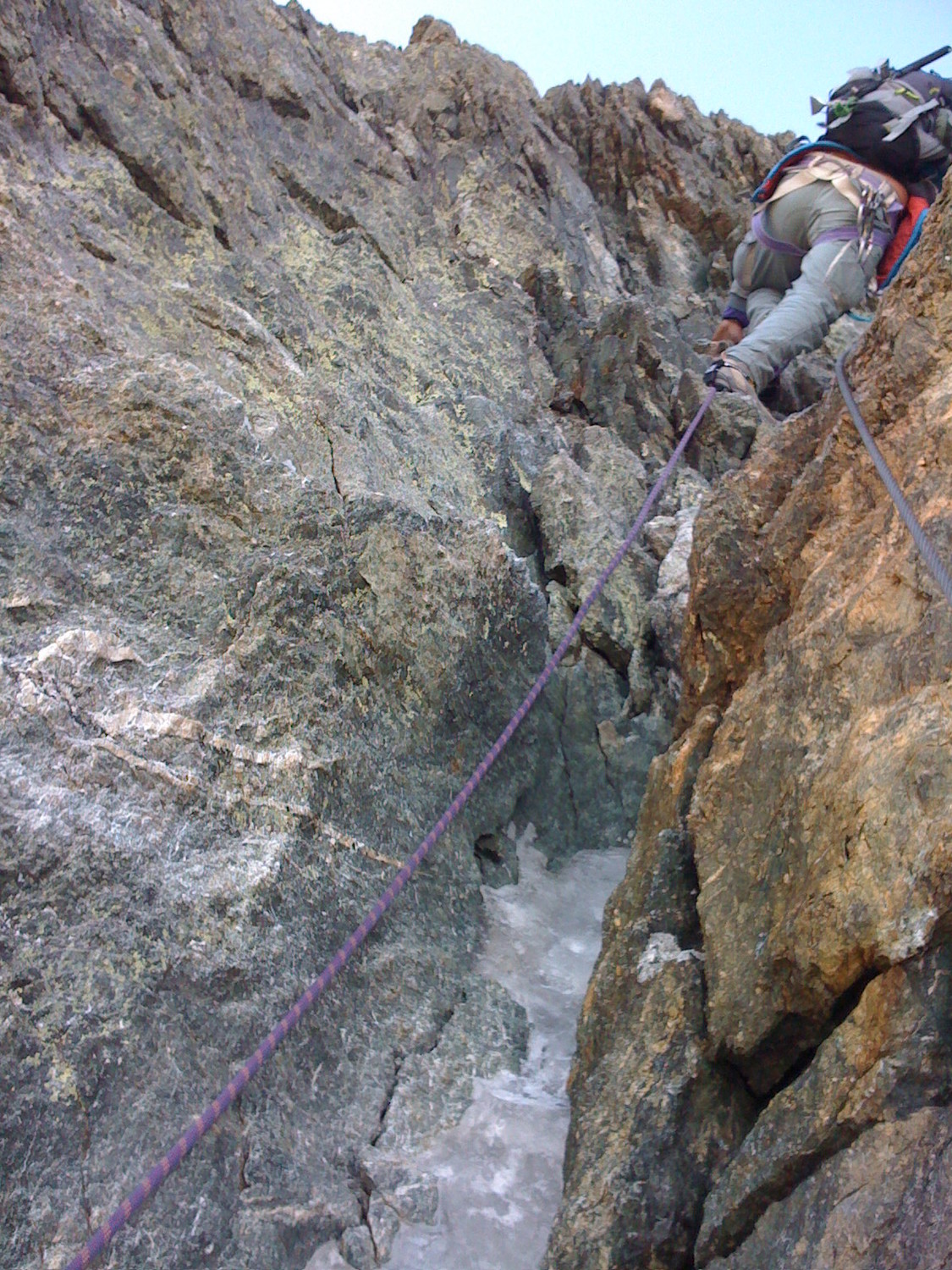 Sortie de la goulotte