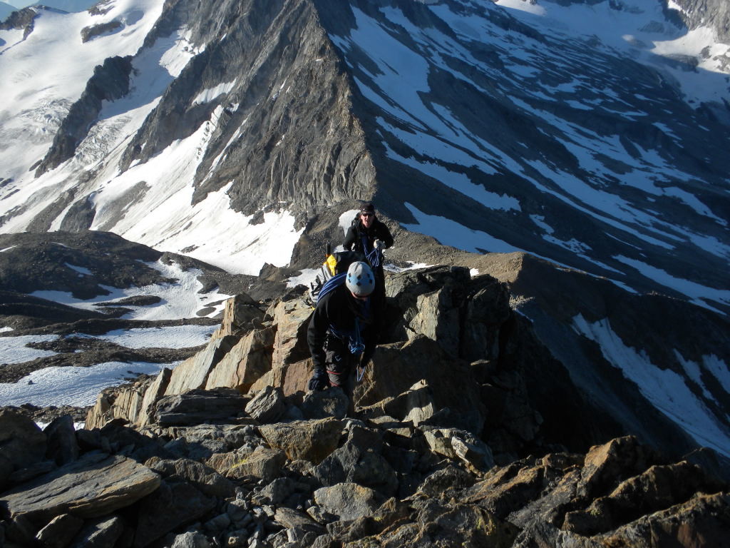 Sur l'arête S du Weissmiess