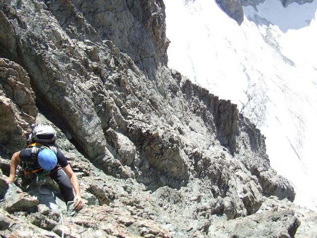 Sur l'Arete W du Rateau