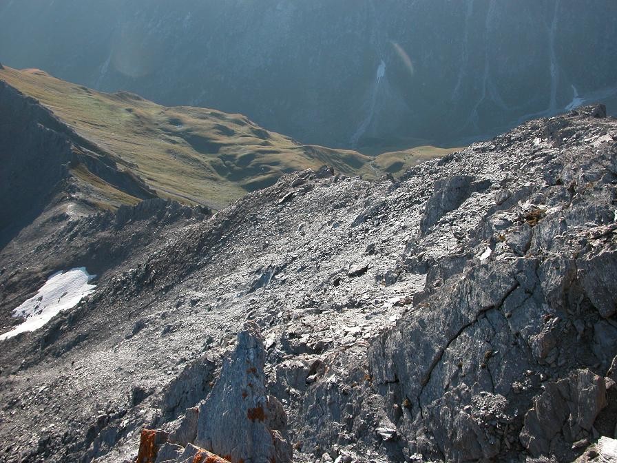 Arête terminal du col à la Pointe de la Bramanette
